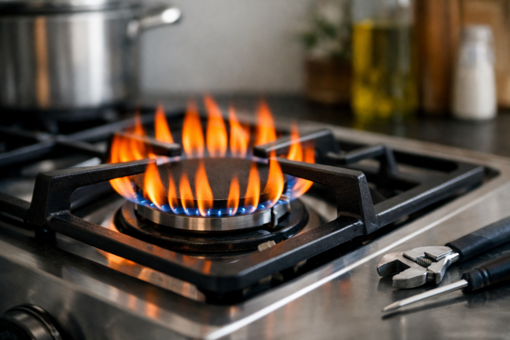 Gas Stove Flame Yellow or Orange? Causes and Fixes