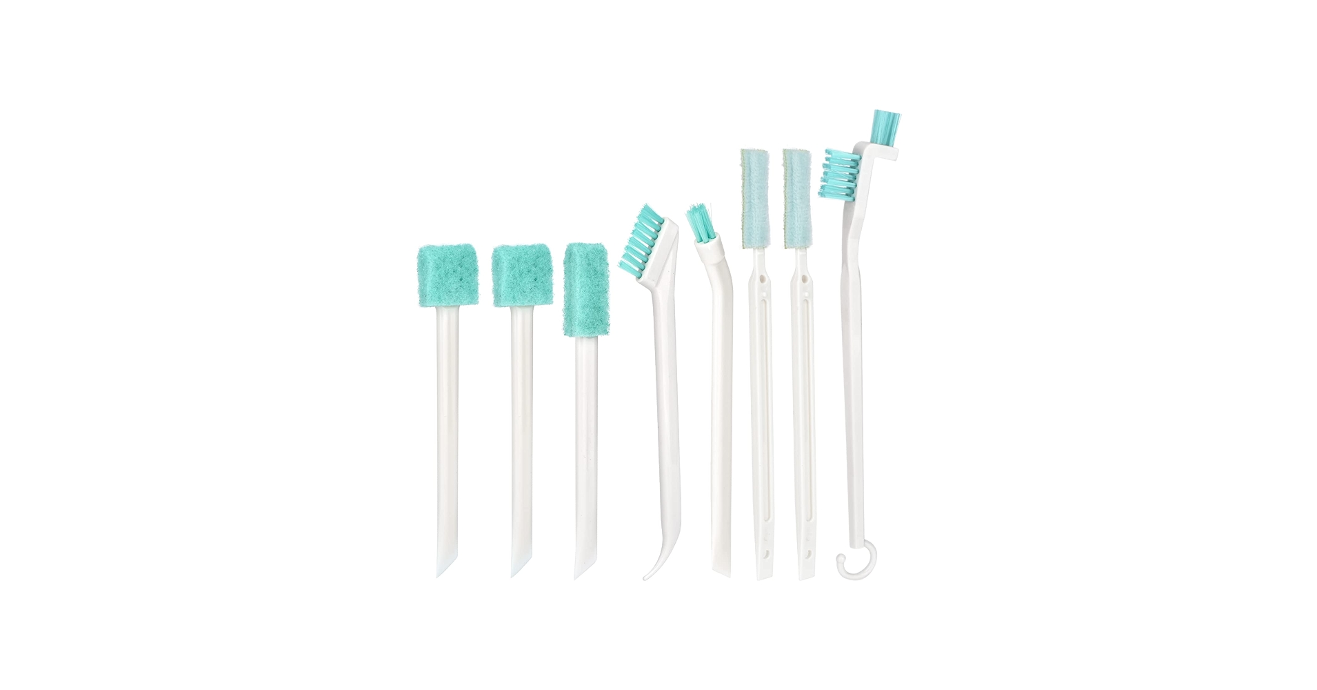 A close-up photo of a hand using a soft toothbrush to clean debris from the grooves of a freezer door gasket