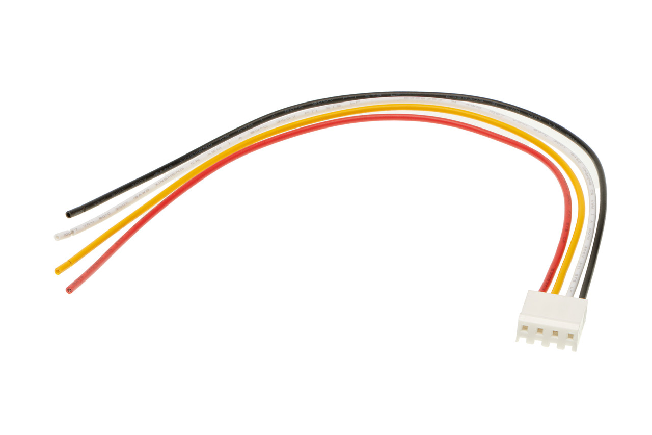 A hardwired smoke alarm unplugged from its ceiling bracket, showing the wiring harness connector and mounting plate