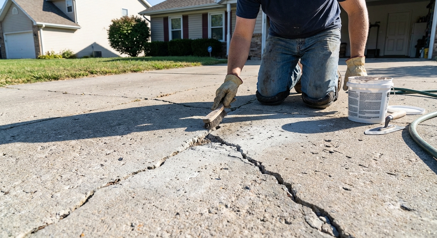How to Seal and Repair a Cracked Concrete Driveway