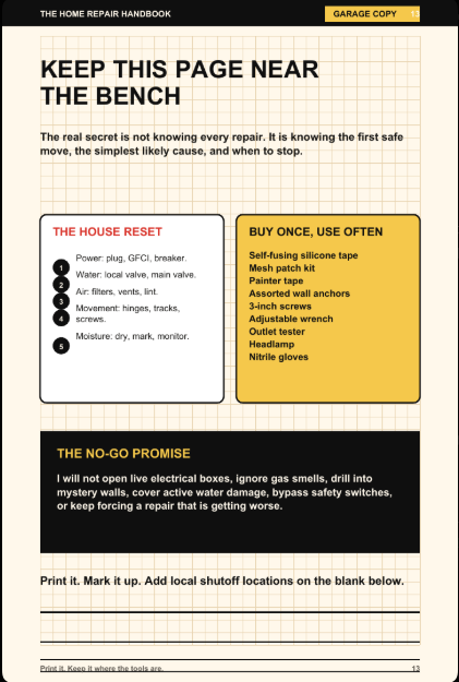 Sample page from the handbook